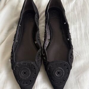 Brand New Black Suede Tory Burch Women's Flats 9.5